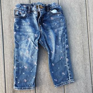 18-24 month Gap floral jeans. GUC.